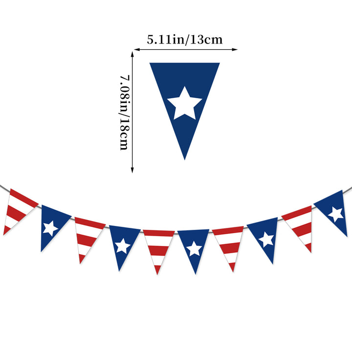 Unisex nan patriotic party decoration set with paper fans bunting pom poms star garlands and foil letter balloons Bowlift