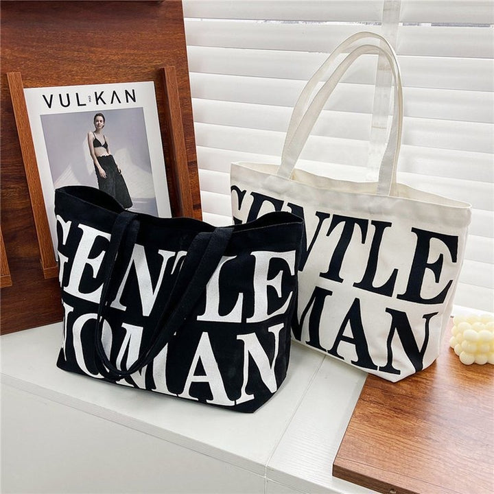 Fashionable cotton bag with striking lettering Bowlift