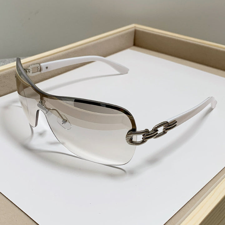 Unisex Chic Shield Sunglasses Bowlift