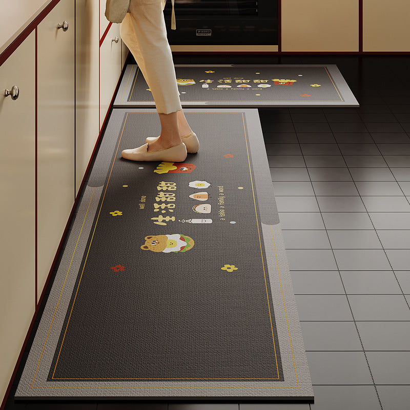Playful Dog-Themed Anti-Fatigue Kitchen Mat