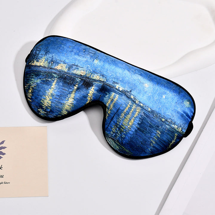 Unisex soft ergonomic sleep mask with contoured eye area and adjustable elastic band Bowlift
