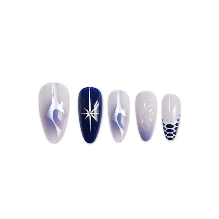 Elegant Stiletto Press-On Nail Set Bowlift