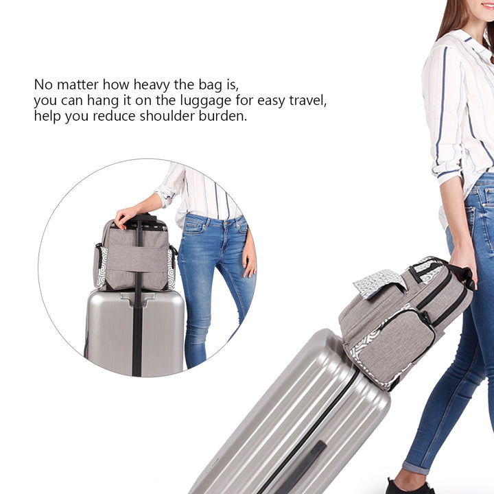Multifunctional Diaper Bag with Insulated Compartments Bowlift