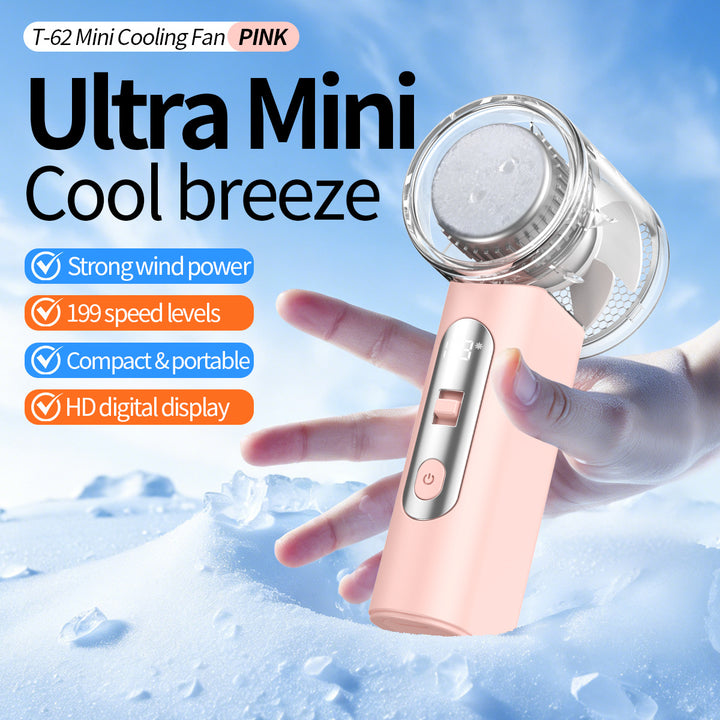 Women's Portable Mini Wind Cooler with HD Display Bowlift