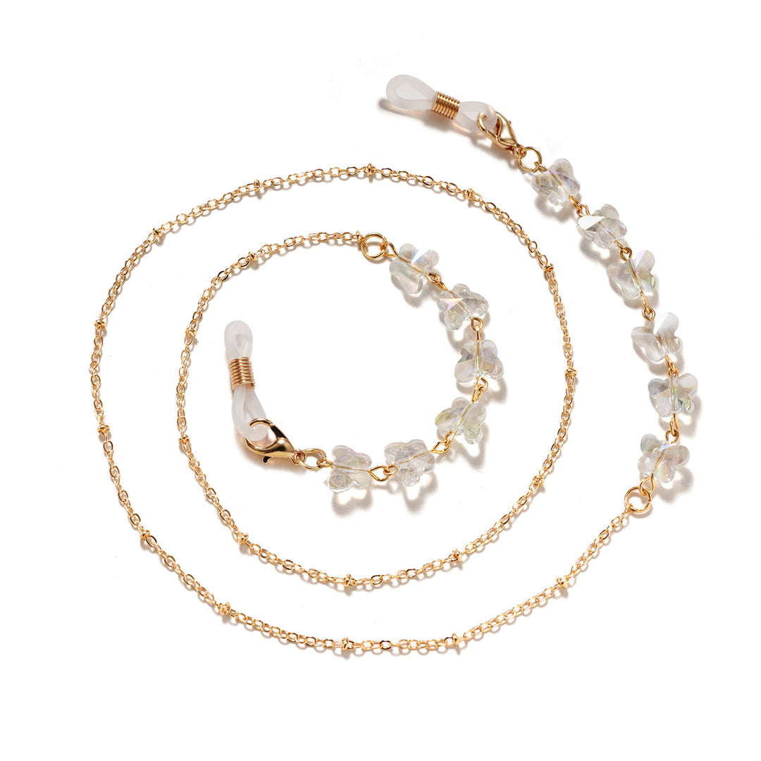 Floral Embellished Eyewear Chain Bowlift