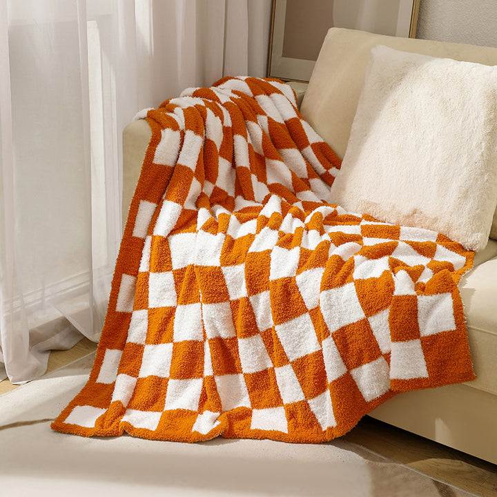 Cozy Checkerboard Fleece Blanket