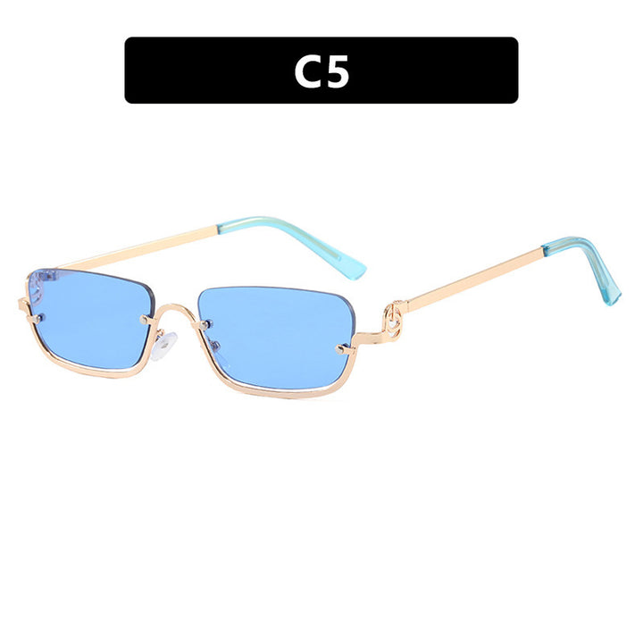 Women square sunglasses with elegant metal frame Bowlift