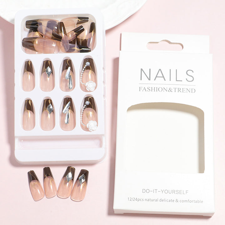 Premium Decorative Press-On Nail Set Bowlift