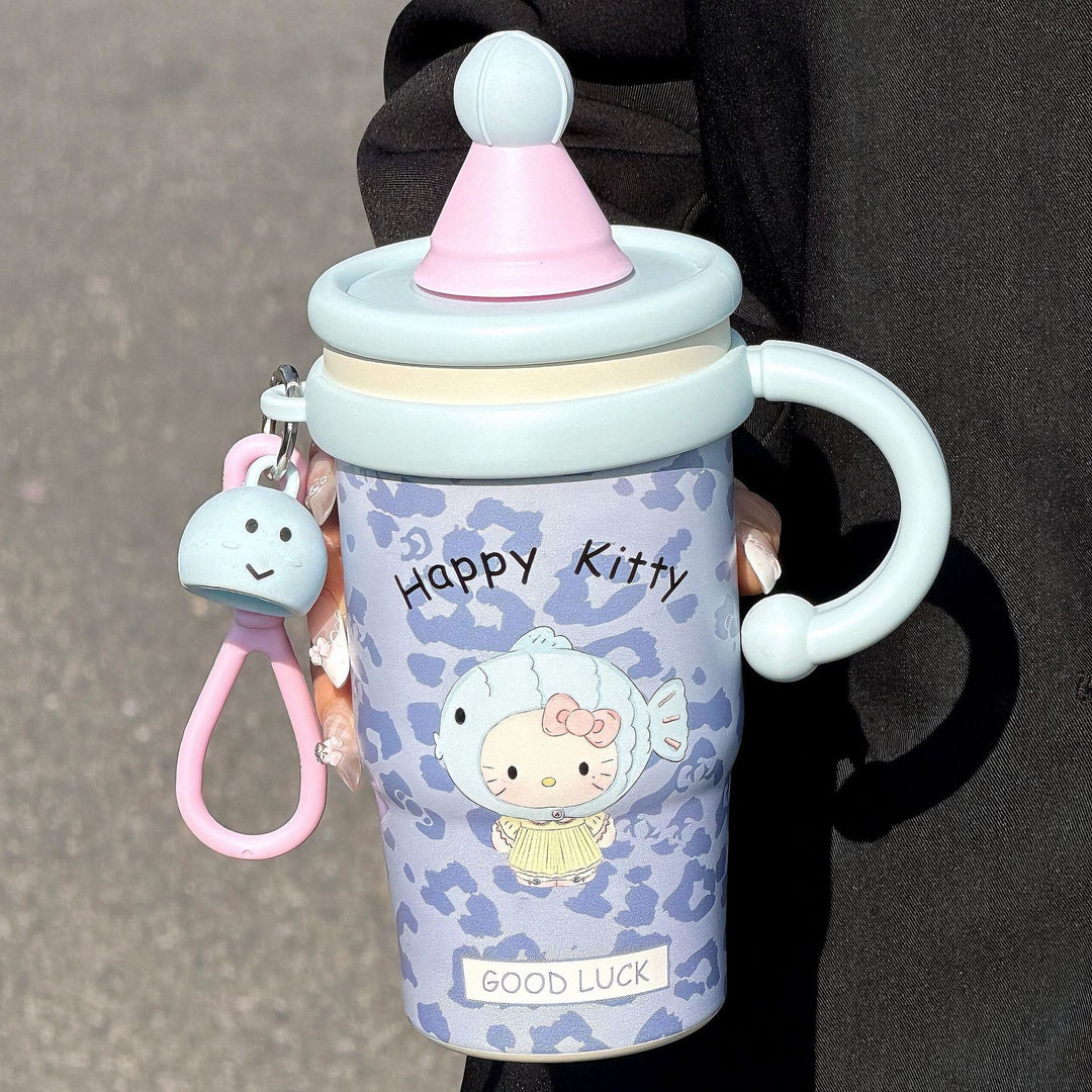 Women's insulated drinking cup with cute cat design Bowlift