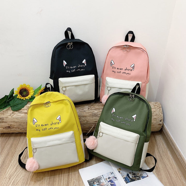 Cute Animal-Themed Backpack Set Bowlift