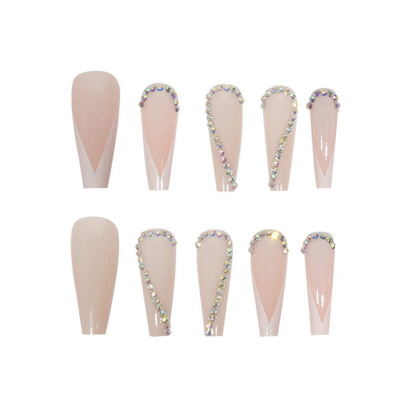 Elegant Glossy Almond-Shaped Press-On Nails Bowlift