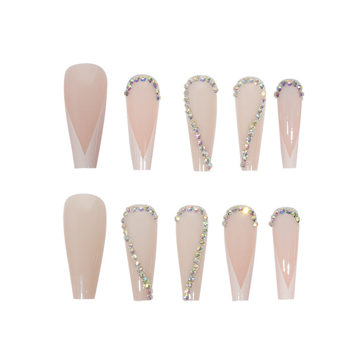Elegant Glossy Almond-Shaped Press-On Nails Bowlift