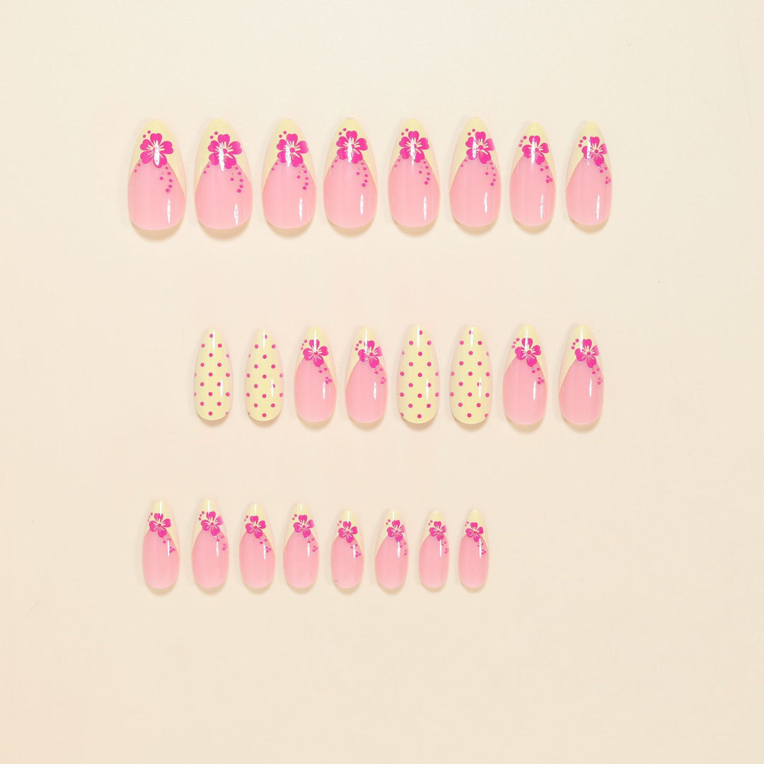 Elegant Floral Stiletto Nail Art Tips Bowlift
