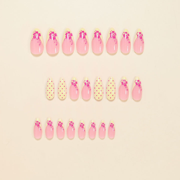 Elegant Floral Stiletto Nail Art Tips Bowlift