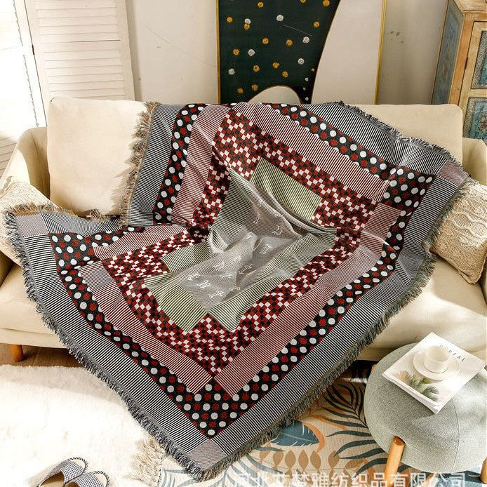 Artistic Checkerboard Throw Blanket