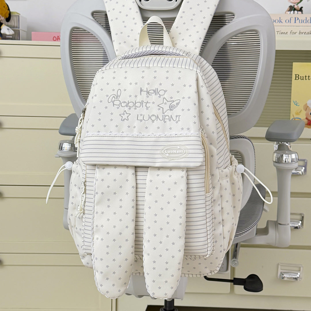 Cute Bunny Ear Patterned Backpack Bowlift