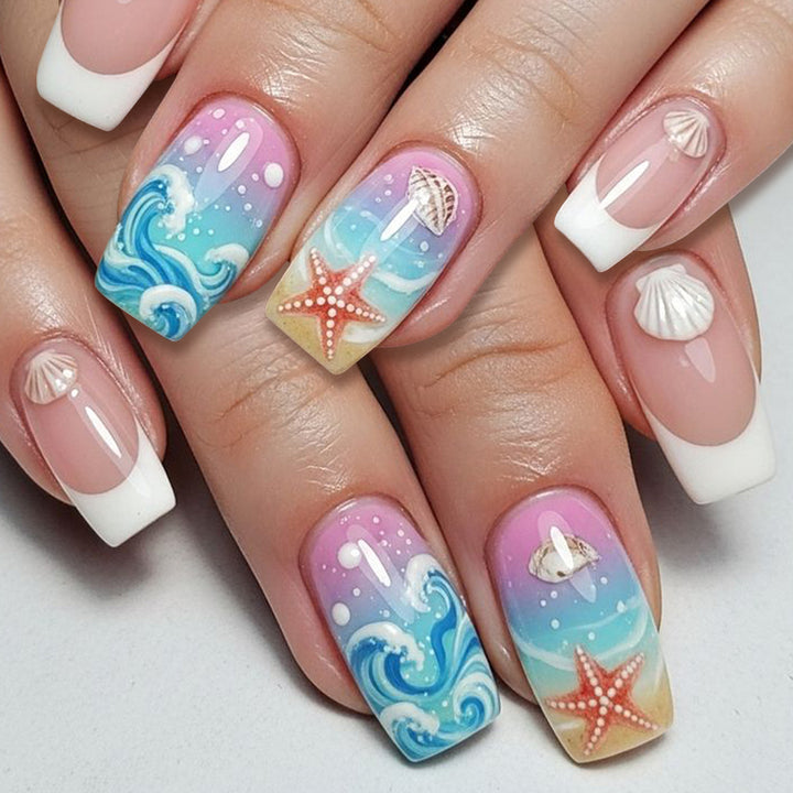 Beach-Inspired 3D Nail Art Set Bowlift