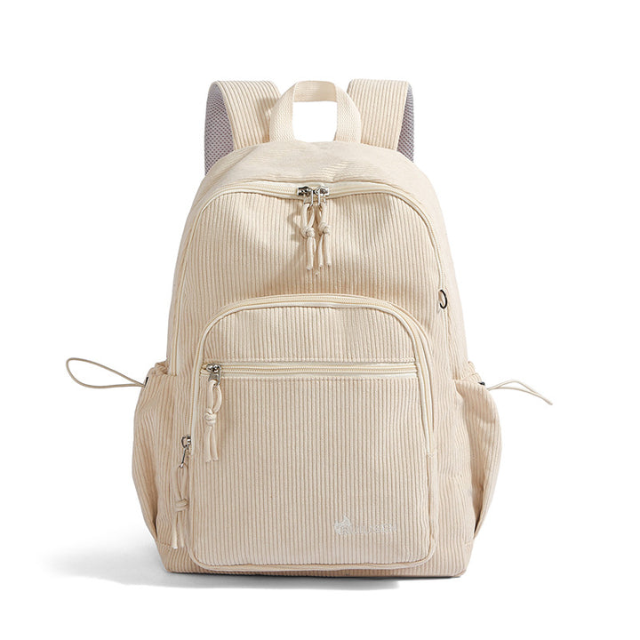 Corduroy Textured Casual Backpack