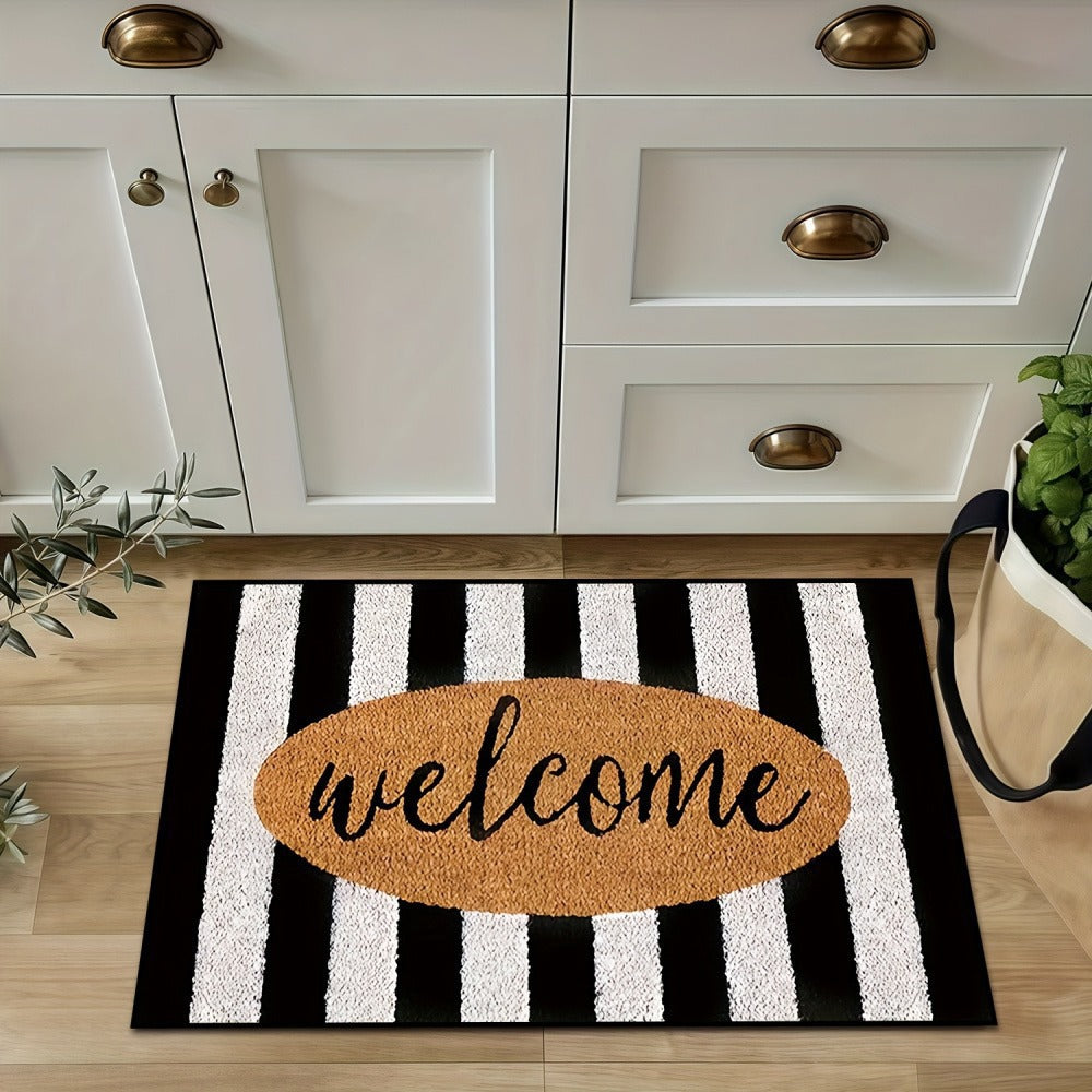 Floral Textured Indoor Mat Bowlift