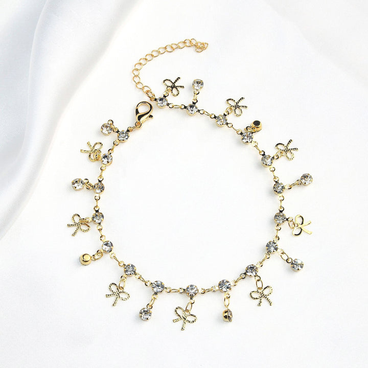 Elegant Crystal Chain Anklet Bowlift