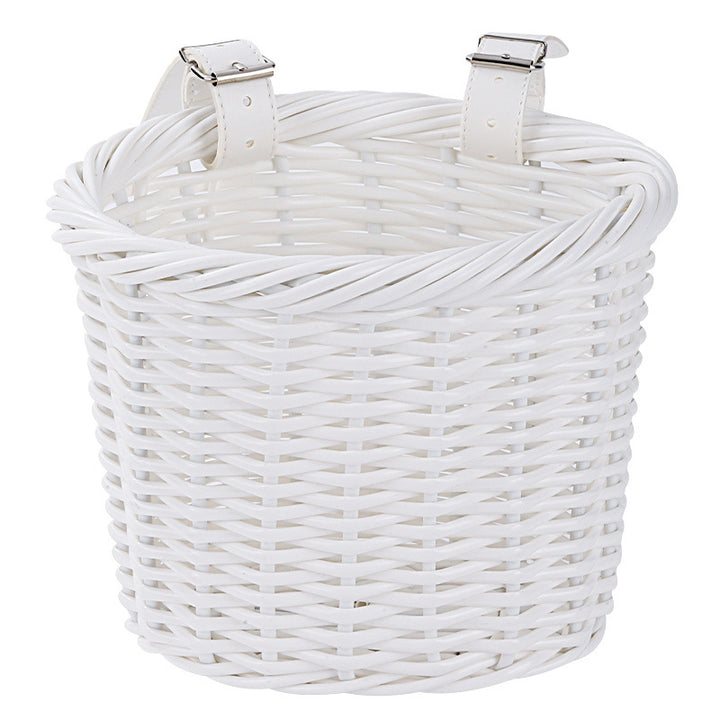 Woven Storage Basket with Adjustable Leather Straps Bowlift