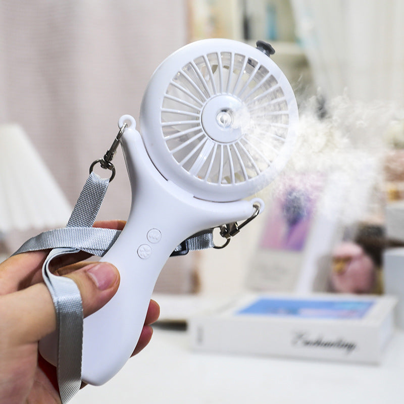 Women's portable handheld fan with ergonomic design and spray function Bowlift