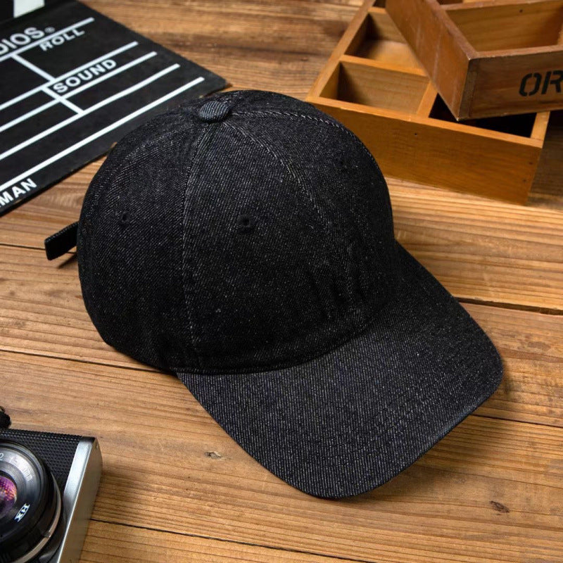 Men's Distressed Denim Baseball Cap Bowlift