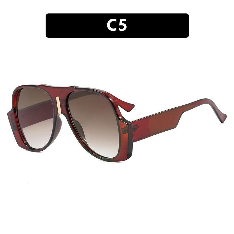 Women's square sunglasses with unique animal pattern frame and UV protection Bowlift