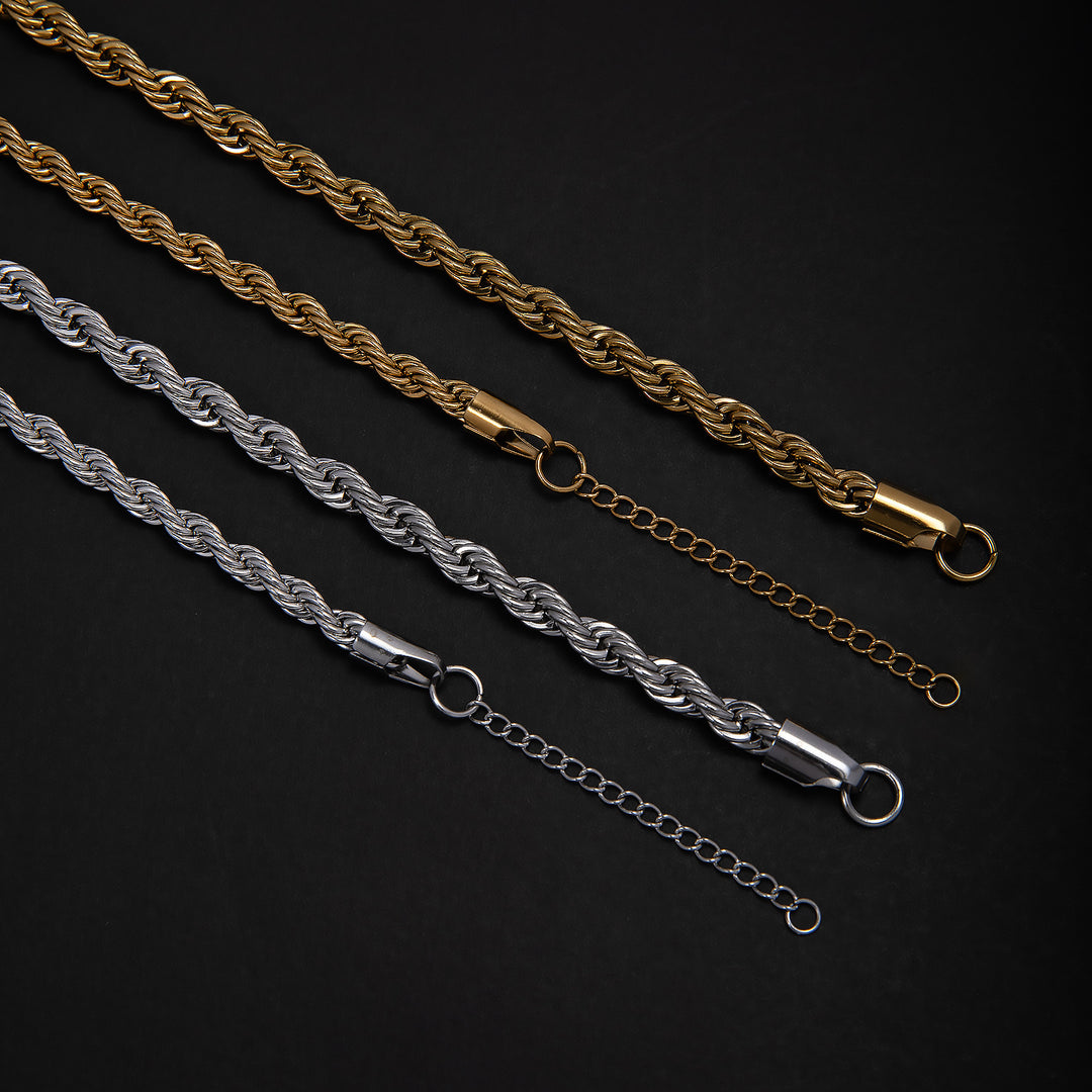 Braided Rope Chain Jewelry Set Bowlift
