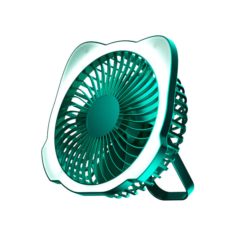 Women's portable table fan with LED light Bowlift