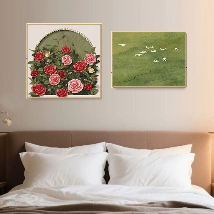 Elegant Floral Relief Wall Decor
