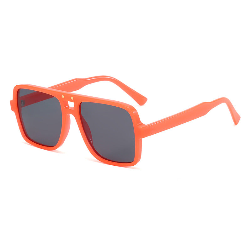 Women's square oversized sunglasses with trendy transparent frame Bowlift