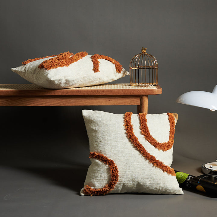 Geometric Designed Square Throw Pillow