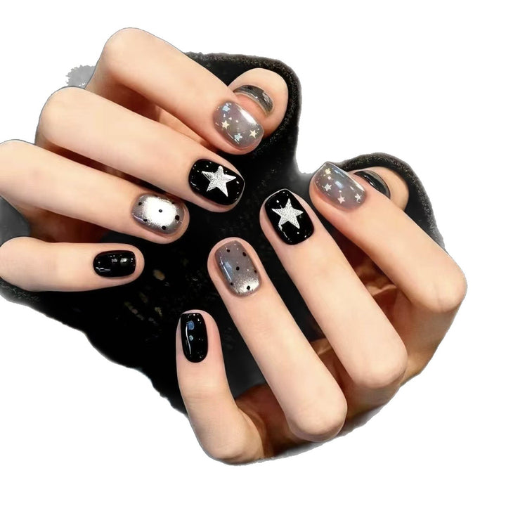Starry Night-Themed Press-On Nail Art Bowlift