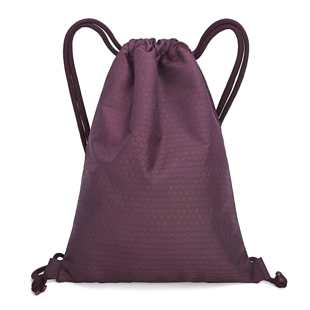 Honeycomb Texture Drawstring Backpack Bowlift