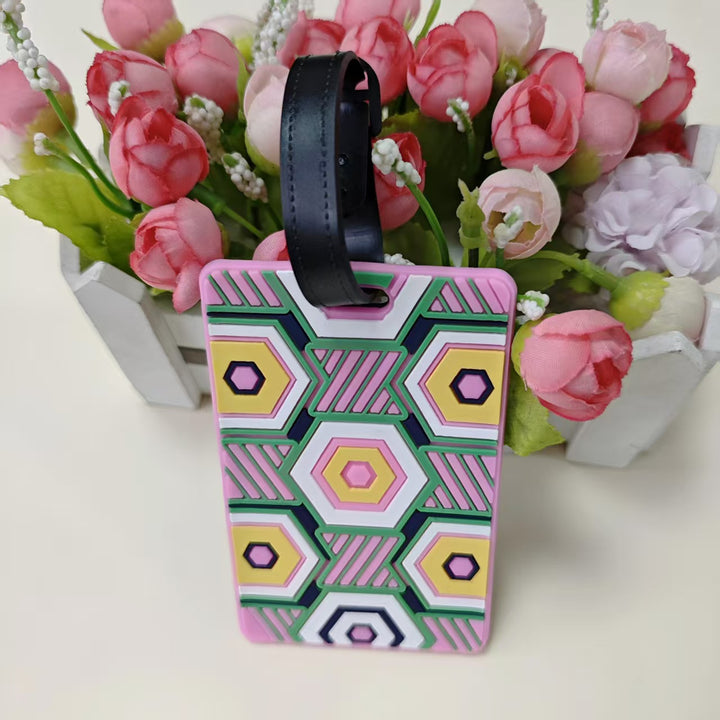 Unisex Luggage Tag in Creative Geometric Design Bowlift