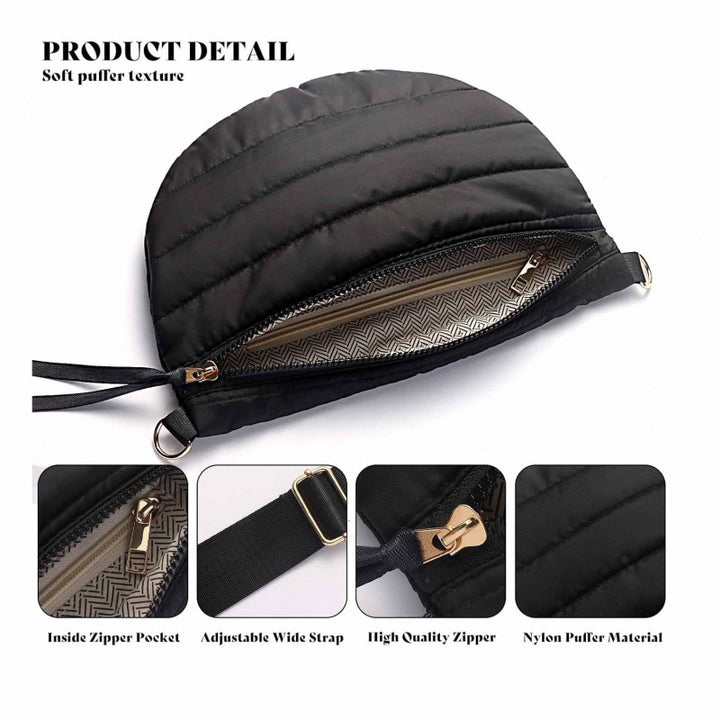 Practical shoulder bag with detachable shoulder strap Bowlift