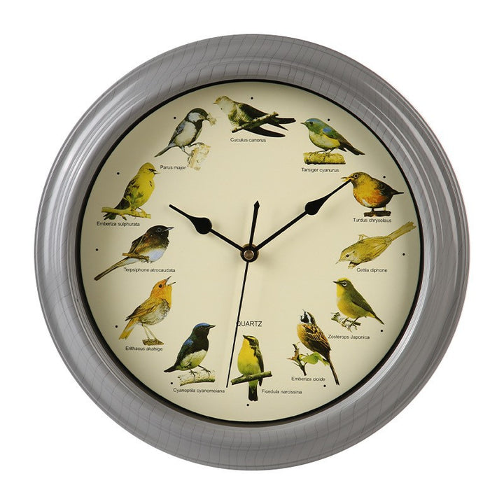 Wall clock with colorful bird design Bowlift