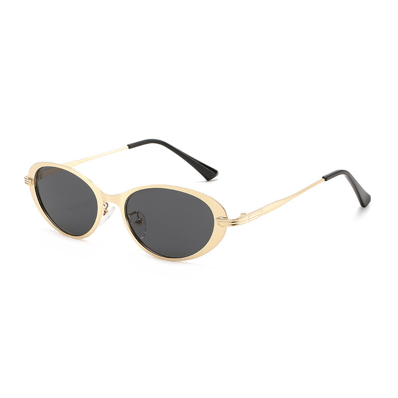 Contemporary Oval Frame Sunglasses Bowlift
