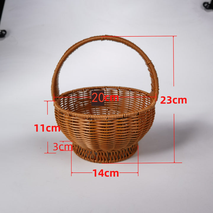 Ladies handcrafted rattan basket with handle Bowlift