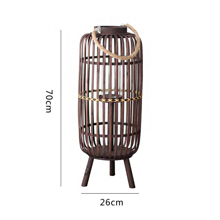 Rustic Rattan Lantern Bowlift