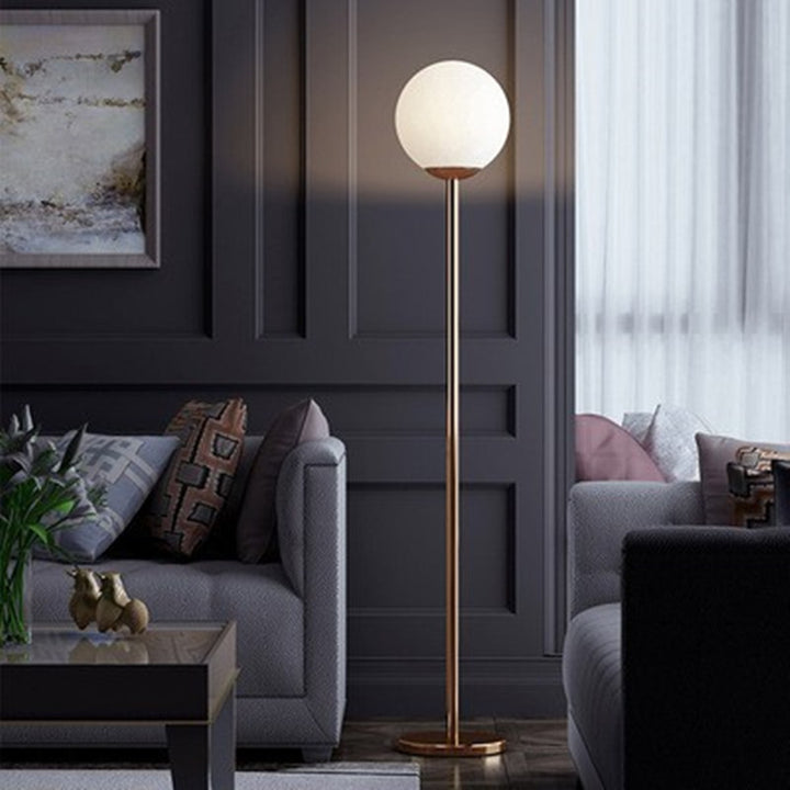 Modern Floor Lamp with Elegant Globe Shade
