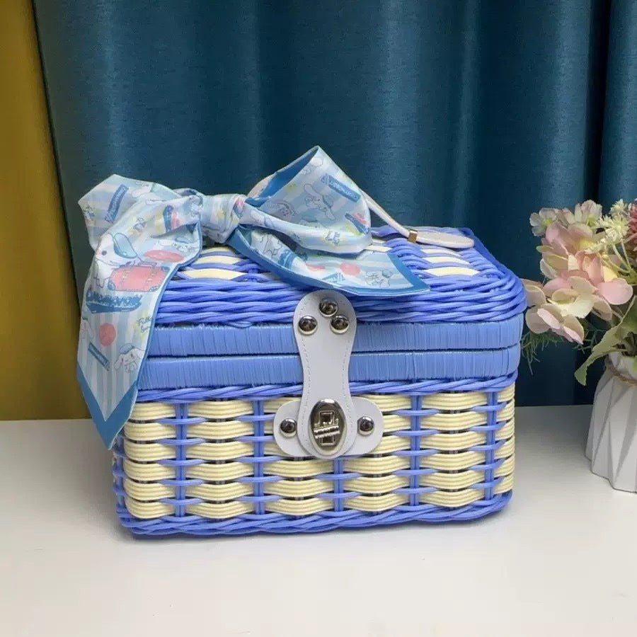 Women Robust Rattan Storage Box Bowlift