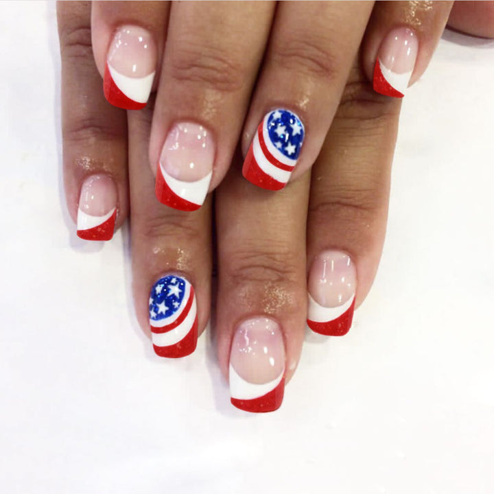 Patriotic Nail Art Extensions Bowlift