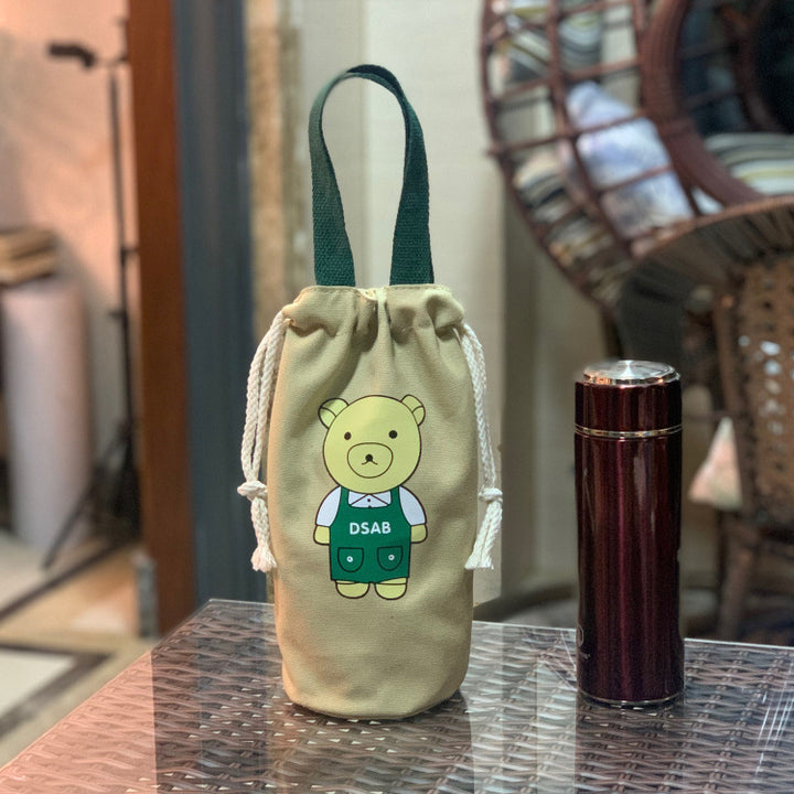 Kids' Cute Bear-Themed Water Bottle Sleeve Bowlift