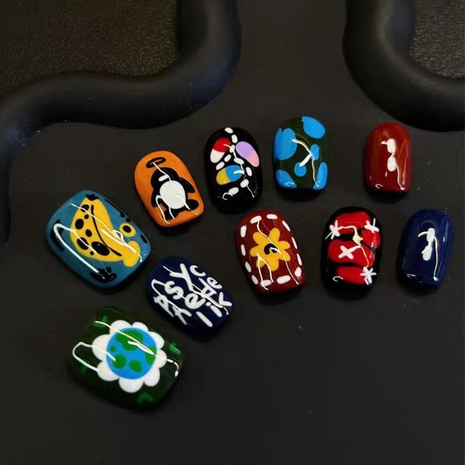 Artistic Coffee-Inspired Press-On Nail Art Set Bowlift