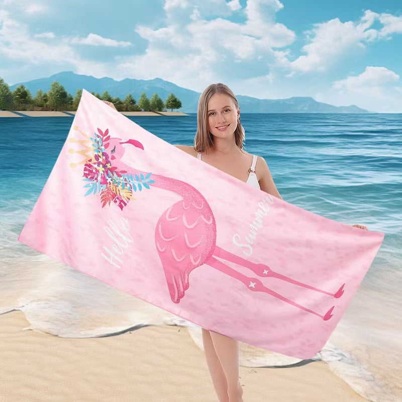 Ladies beach towel with maritime stripe pattern Bowlift