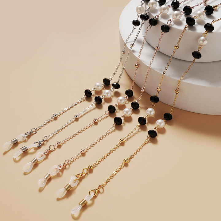 Elegant Pearl and Gemstone Eyewear Chain Bowlift