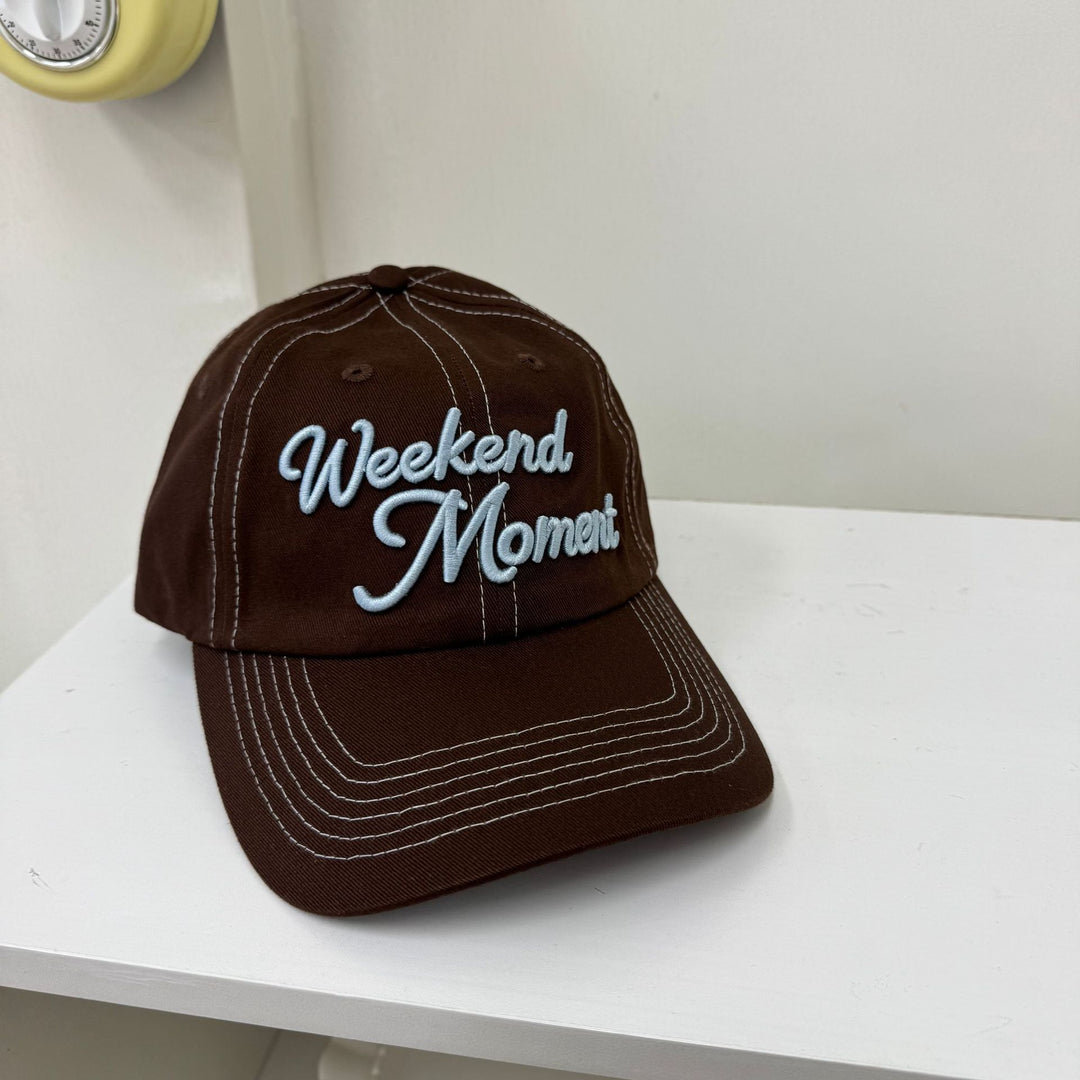 Women's Casual Cotton Baseball Cap with Embroidered Phrase Bowlift