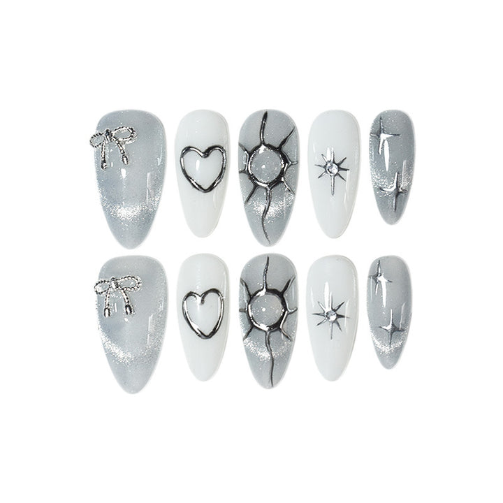 Glittering Decorative Press-On Nail Set Bowlift